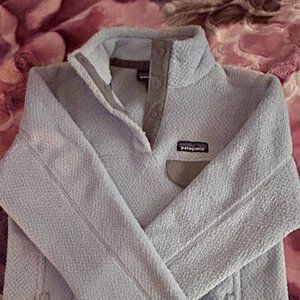 Patagonia Polartec Quarter Zip in Light Plume Grey